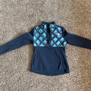 The North Face Navy Glacier Fleece 1/2-snap Jacket
